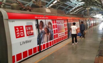 UNIQLO wraps Delhi metro's yellow Line in HEATTECH campaign for winter 2024